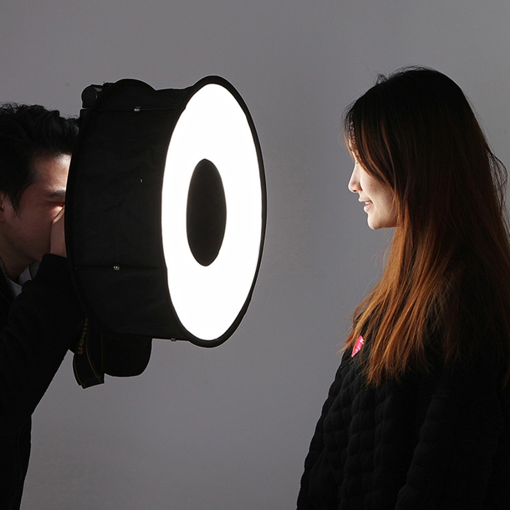 Photography Lighting Case - 45cm Halka Softbox Speedlight Yuvarlak Stil