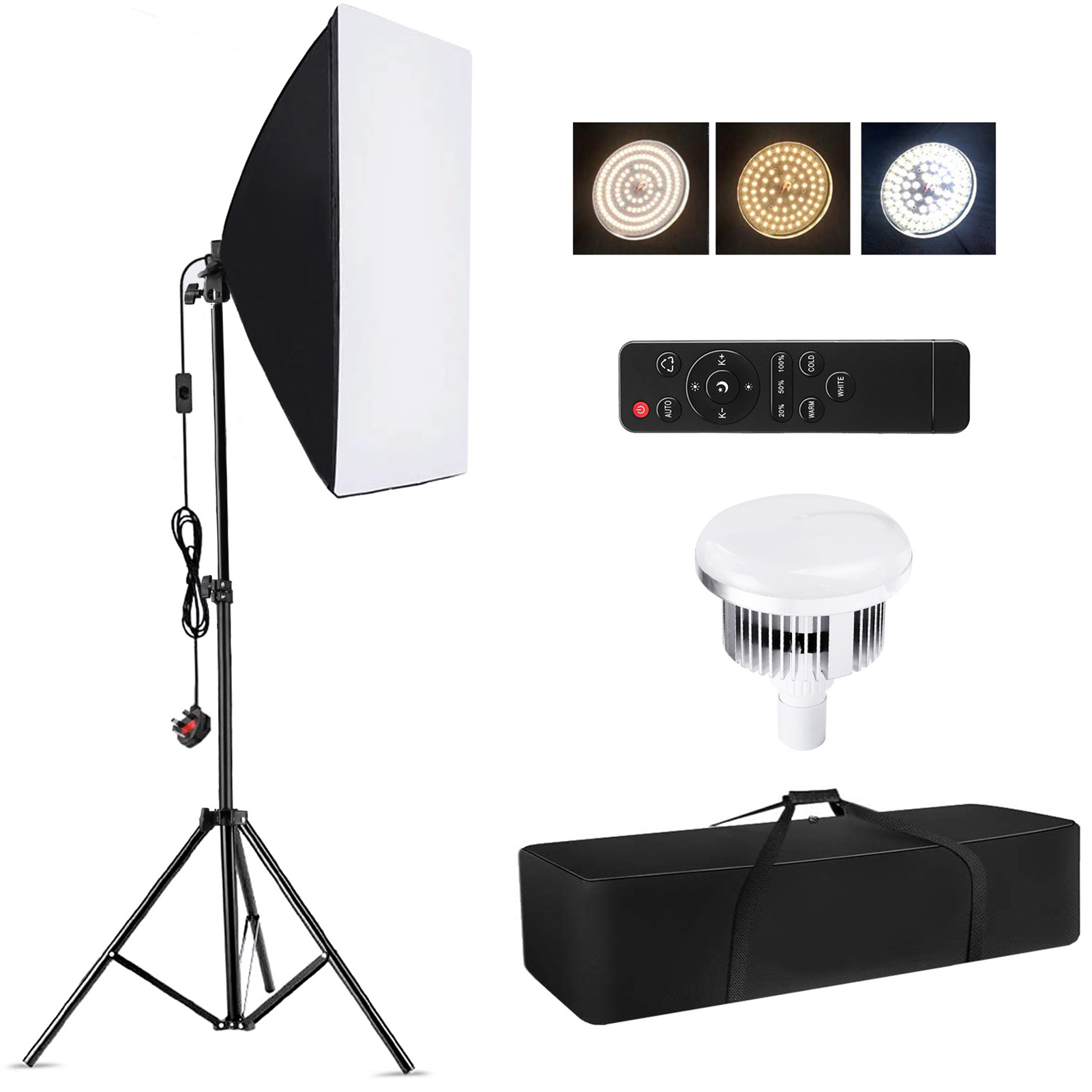 Photography Lighting Kit - Camnoon Studio Fotoğrafçılık Işık Seti Softbox