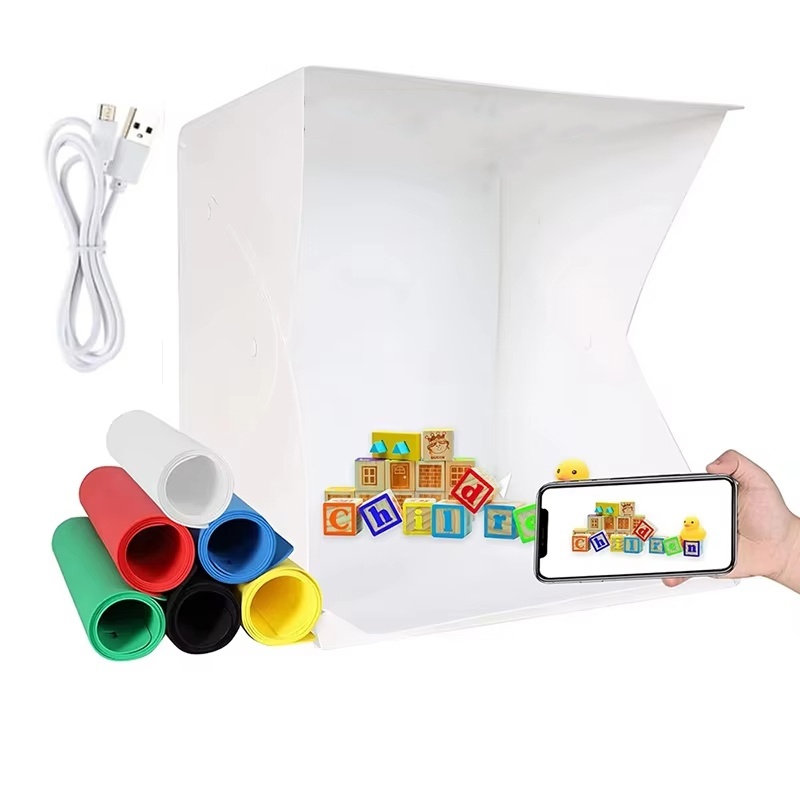 Photography Lighting Kit - Katlanabilir Işık Kutusu Taşınabilir Fotoğrafçılık LED