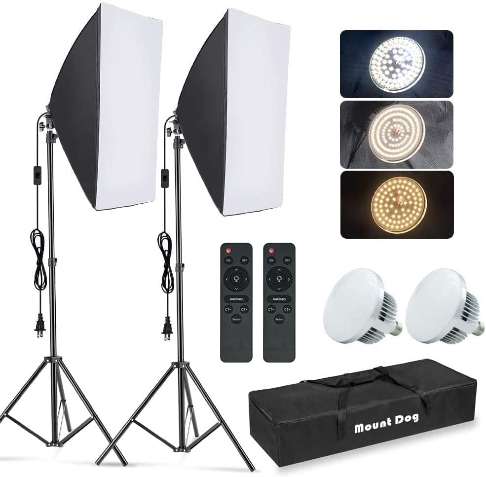 Photography Lighting Kit - Fotoğrafçılık Softbox Aydınlatma Kiti, 2'li Paket