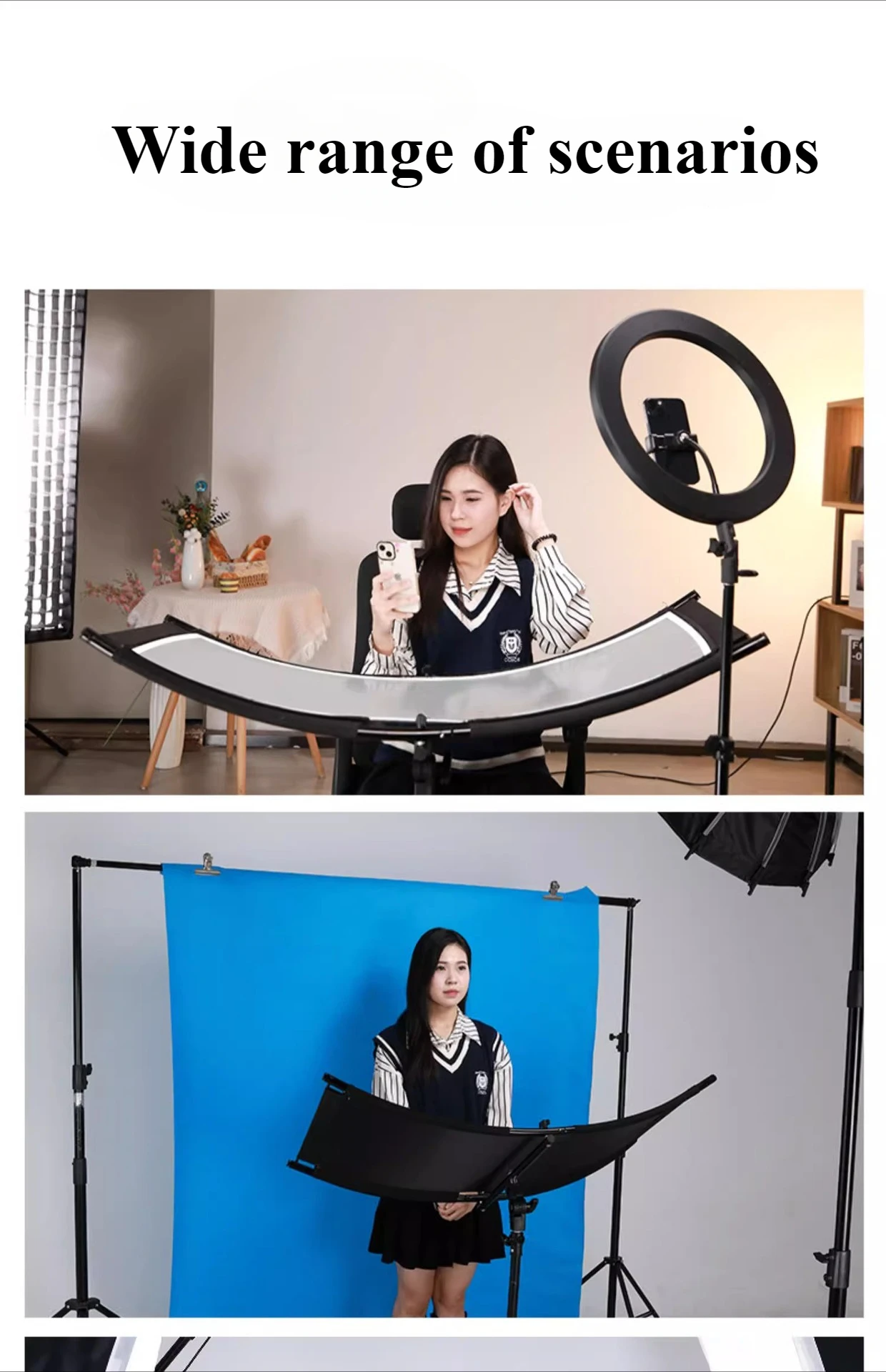 4 Renkli Kumaş U Tipi Reflektö - Photography Lighting Type incelemesi ve fiyatı