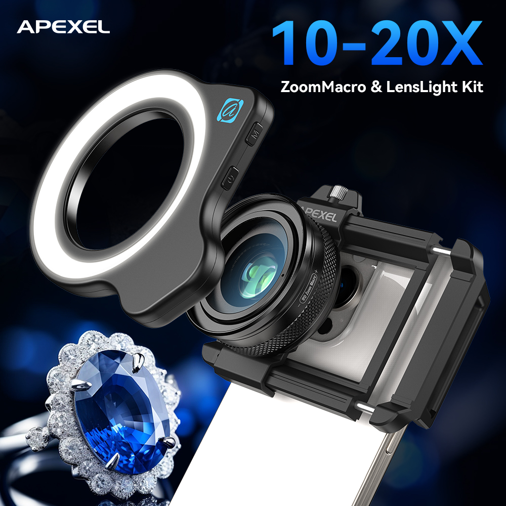 APEXEL 10-20X Ayarlanabilir Zo - Photography Lighting For Jewelry incelemesi ve fiyatı